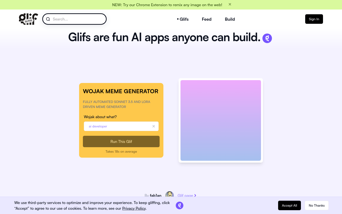 GlifAI.app Wojak风格表情包怎么生成